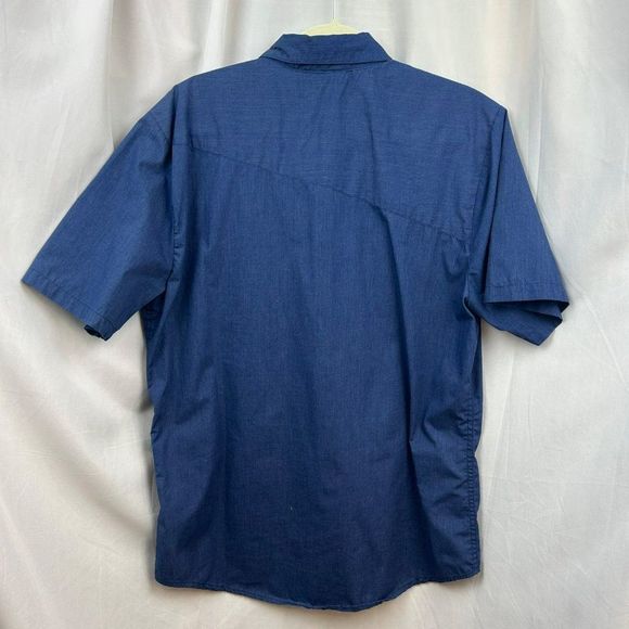 Volcom Shirt, Classic Fit, Button Down, Short Sleeves, Navy Blue, Size Large - Picture 5 of 6